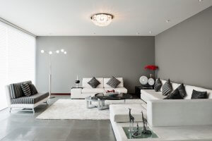 Graues Wohnzimmer