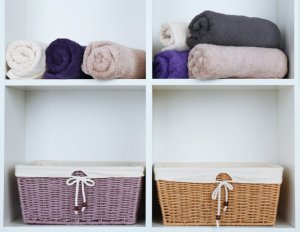 Körbe im Badezimmer