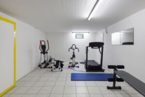 Fitnessraum in der Garage