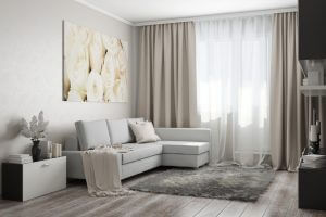 Weißes Wohnzimmer