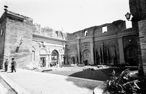 Ruine während des Bürgerkriegs