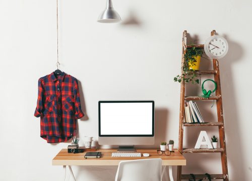 Eine Leiter ist ideal für den Arbeitsbereich