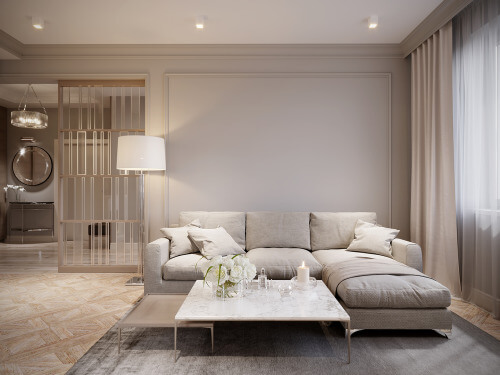 Chaiselongue-Sofa grau