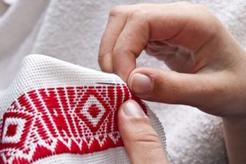 Handtücher besticken