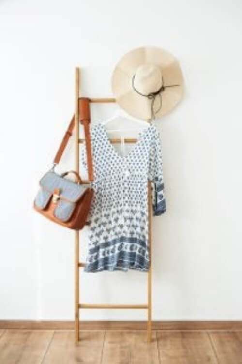 Leiter als Garderobe