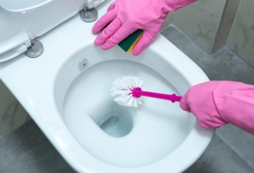 Toilette putzen