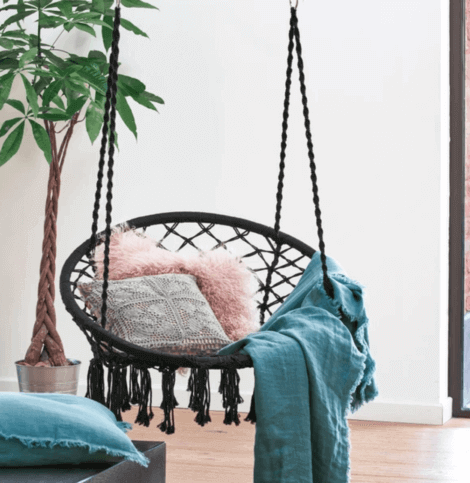 Hängesessel im Boho-Chic
