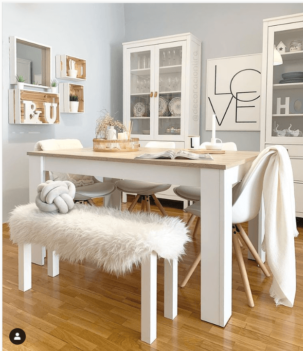 Ein angesagtes Esszimmer auf Instagram im Nordic-Look