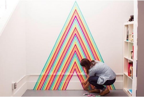 Wanddekoration mit Washi-Tape