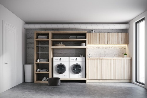 Schrank im Waschraum