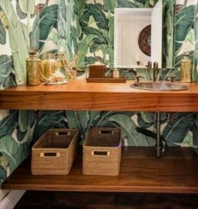 tropisches Dekor - im Badezimmer