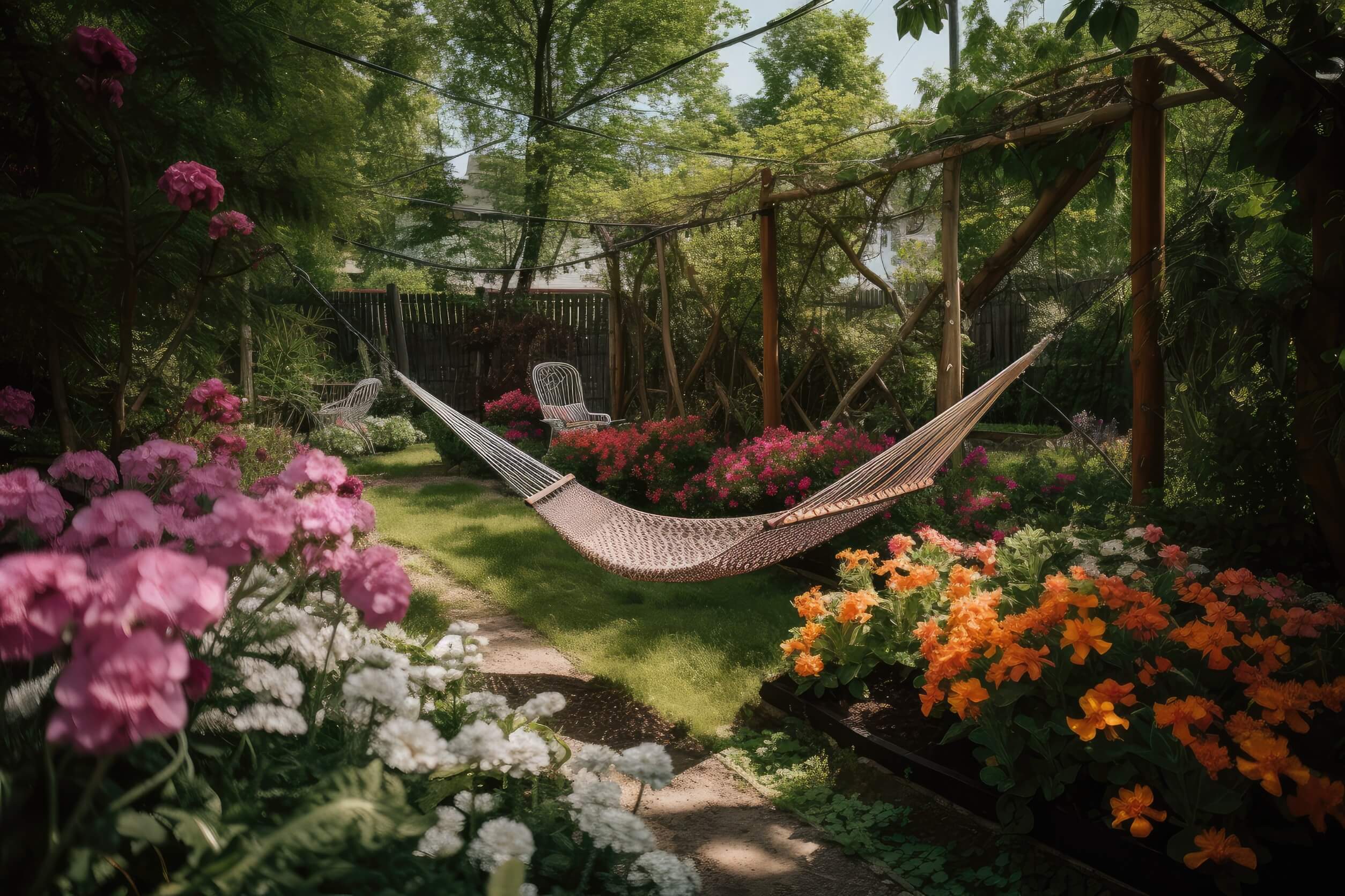 Gartengestaltung mit Hängematte